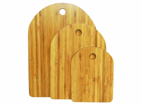 Oval laminated bamboo cutting board, set of 3pcs
